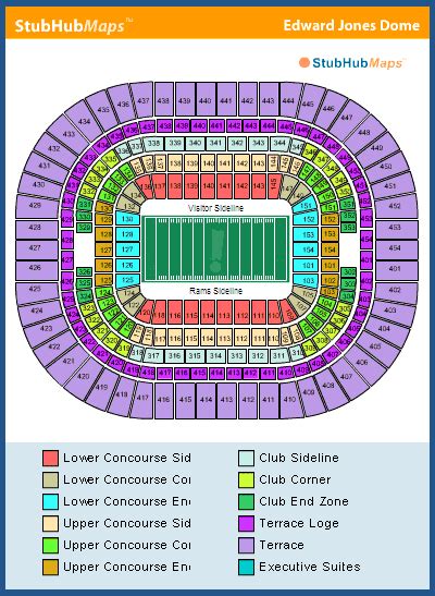 Edward Jones Dome Seating Chart, Pictures, Directions, and History - St. Louis Rams - ESPN