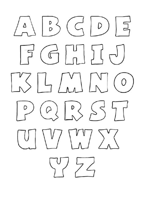 Bubble Letters Alphabet Printable