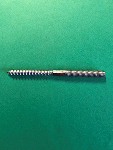 2 Pieces Stainless Steel 316 Lag Screw Double Thread Wood Screw Coach / M8 Thread (8mm x 100mm ...