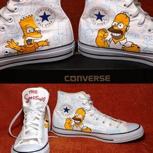 Simpsons Shoes Custom Converse Hand-painted - Etsy