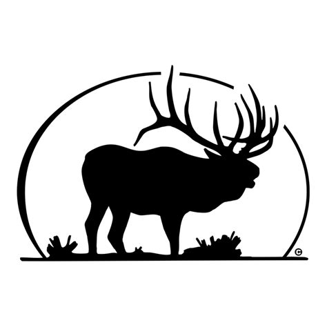 Elk Silhouette Elk Decal