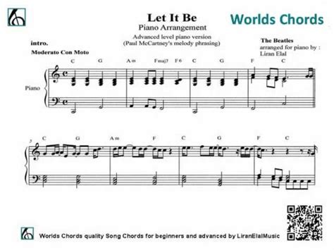 Let It Be - piano sheet music Chords - Chordify