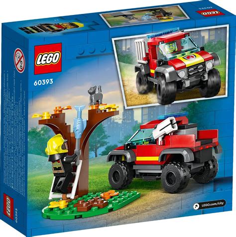 LEGO 60393 City 4x4 Fire Engine Rescue Building Toy Set