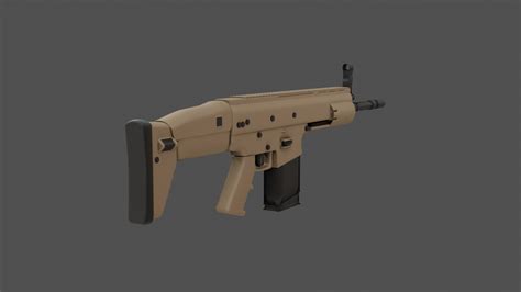 Scar - Assault Rifle 3D model - TurboSquid 1761165