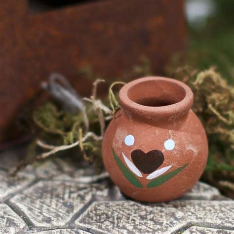 Miniature Clay Pot - Fairy Garden Miniatures - Dollhouse Miniatures ...