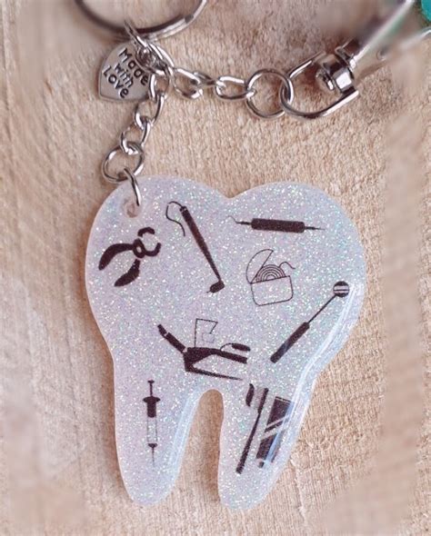 Keychain Dentist Keychain Tooth Keychain Dental Keychain | Etsy