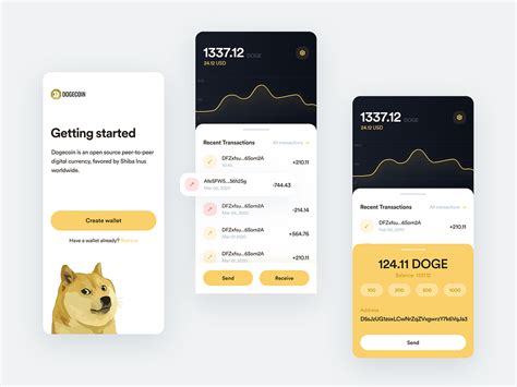 Dogecoin mobile app by Pawel Kwasnik for Archblock Poland on Dribbble