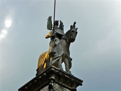 Equestrian statue of della Scala Mastino II in Verona Italy