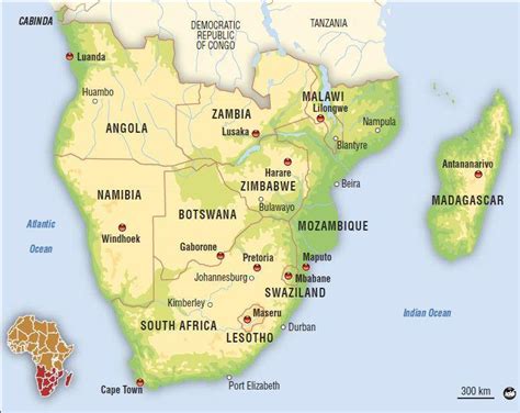 Southern Africa Map High Detailed Political Map Of Southern African ...