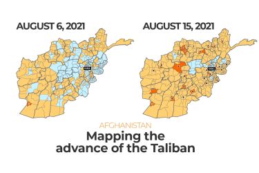 Afghanistan: Mapping the advance of the Taliban | Infographic News | Al ...