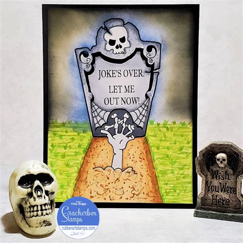 Halloween Tombstone Humor ~ Crackerbox Stamps Blog