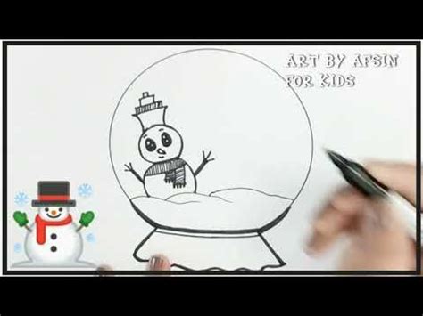 How to draw Christmas tree / Snowman / Snow globe || Art for kids Hub ...