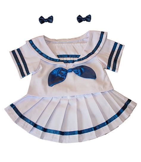 Sailor Girl W/Bows Dress Outfit Teddy Bear Clothes Fits Most 14 18 ...