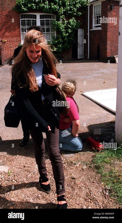 Jemima Goldsmith wife of Imran Khan leaves her parents house in Stock ...