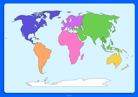 Blank Continents Map for Teachers | Perfect for grades 10th, 11th, 12th, 6th, 7th, 8th, 9th ...