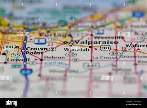 Wanatah map hi-res stock photography and images - Alamy