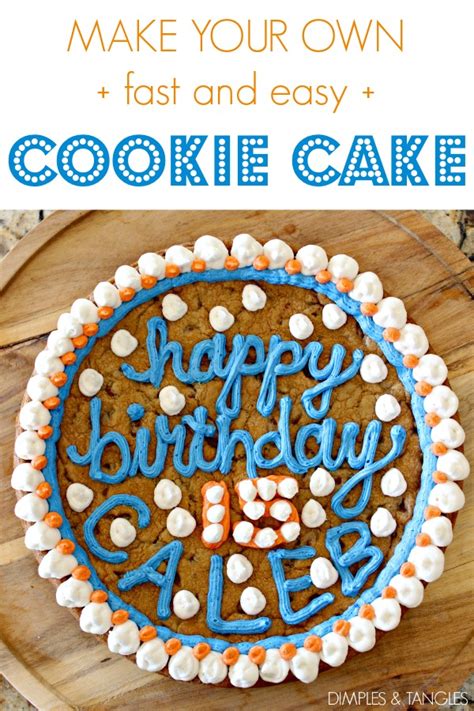 EASIEST COOKIE BIRTHDAY CAKE EVER | Dimples and Tangles