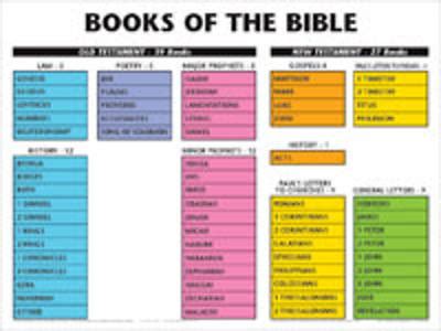 Books Of The Bible Wall Chart - Laminated | Cokesbury