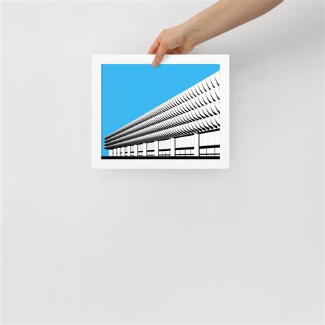 Preston Bus Station Blue Framed Prints