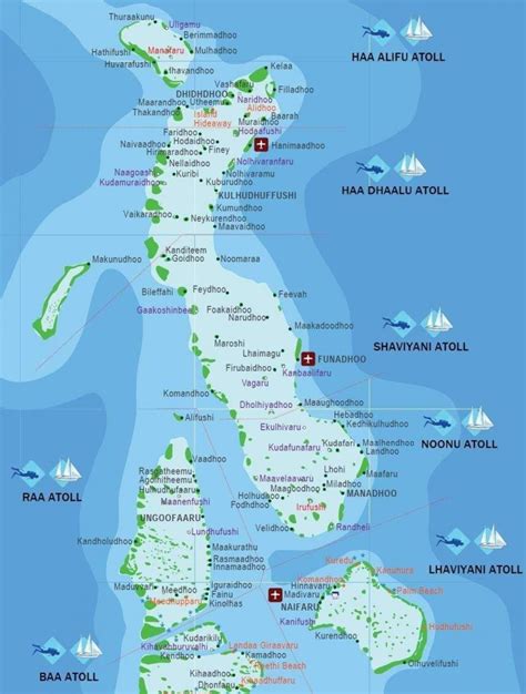 Les maldives map - Iles maldives map (Southern Asia - Asia)