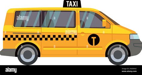 Yellow van side view. Cargo taxi service Stock Vector Image & Art - Alamy