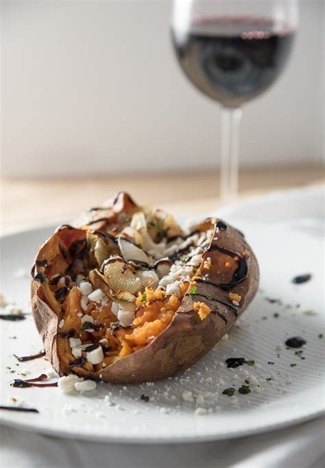 Roasted Yams with Balsamic, Goat Cheese, and Caramelized Onions | Delicious Everyday