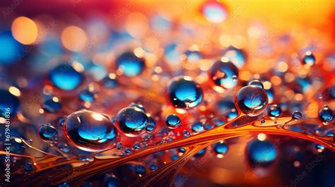 drops of water HD 8K wallpaper Stock Photographic Image Stock Illustration | Adobe Stock