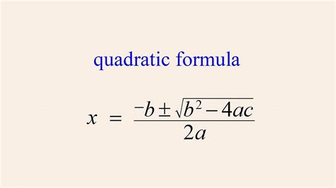 Algebra 77 - The Quadratic Formula - YouTube