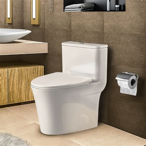 Fine Fixtures Modern One Piece Round Toilet - Walmart.com - Walmart.com