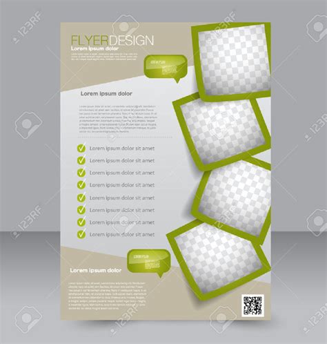 Flyer template brochure design editable a4 poster for business education presentation website ...