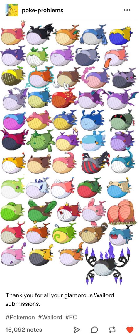 Pokemon Wailord Evolution Chart