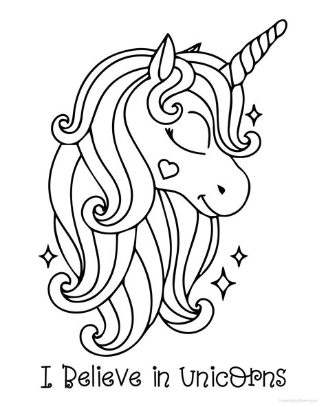 Printable Coloring Pages Of Unicorns