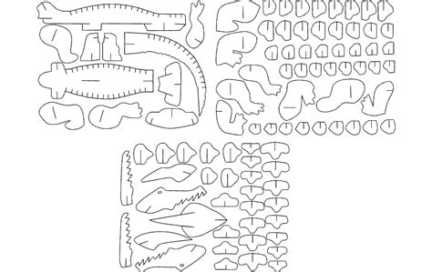 Alligator 3d Puzzle Free DXF File for Free Download | Vectors Art