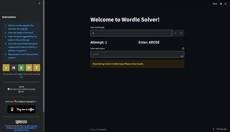 Wordle Solver Streamlit app! - Show the Community! - Streamlit