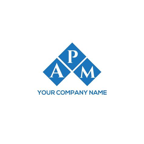 APM letter logo design on white background. APM creative initials ...