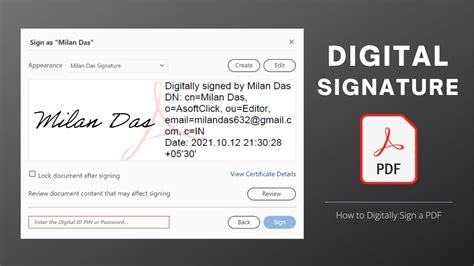 How to Sign PDF with Digital Signature Certificate (in Adobe Acrobat Reader) - YouTube