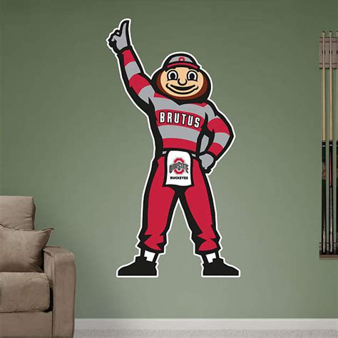 Ohio State Mascot - Brutus Buckeye Fathead Wall Decal