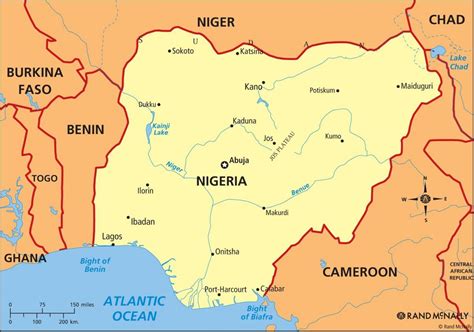 Nigeria map - The nigeria map (Western Africa - Africa)