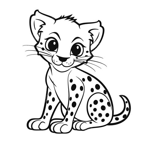 Cheetah Coloring Page Cute Printable Coloring Pages With Cute Cheetah Coloring Pages Outline ...