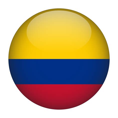 Colombia 3D Rounded Flag with Transparent Background 15272104 PNG