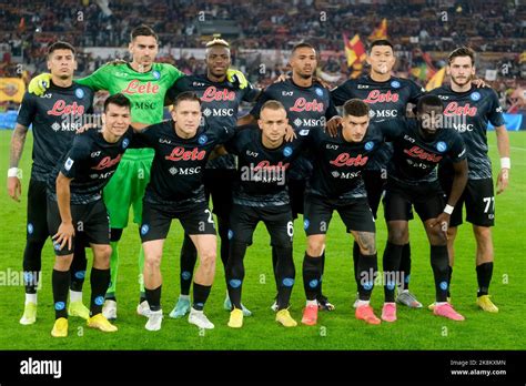 Ssc napoli line up during the Serie A football match between AS Roma ...