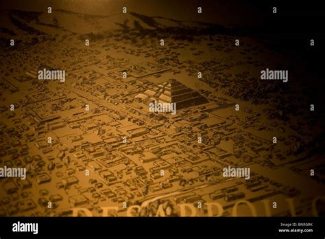 A map of the ancient Toltec city of Teotihuacan, Teotihuacan Museum ...