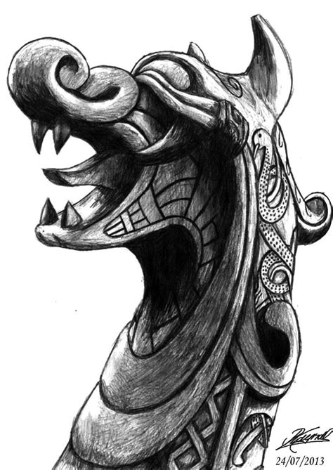 viking ship dragon bow by RaynalJacquemin.deviantart.com on ... | Viking ship tattoo, Viking ...