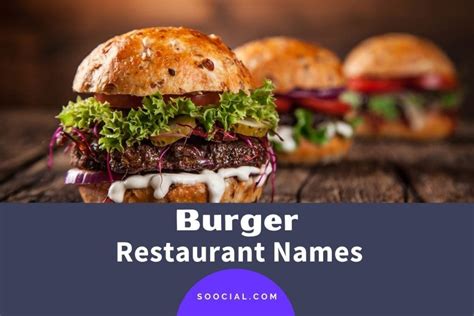 421 Amazing Burger Restaurant Name Ideas - Soocial