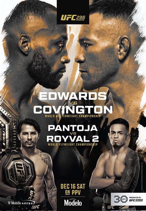 official poster for UFC 296: Edwards vs Covington : r/MMA