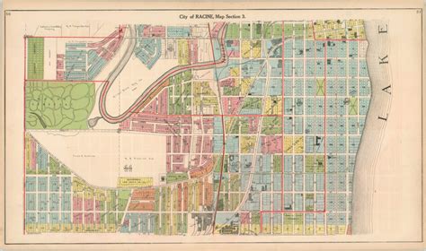 Map of the City of Racine | Curtis Wright Maps