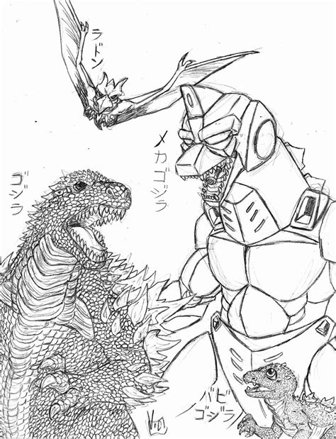 Godzilla Vs Mothra Coloring Page - Coloring Home