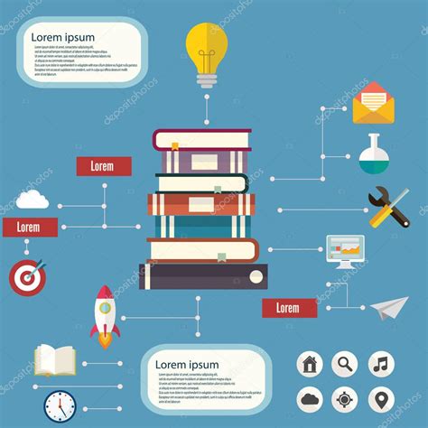 Flat design education infographic Stock Vector by ©royalty 66049343