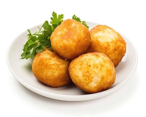 Premium AI Image | Tasty Bolinho de Bacalhau brazilian food dish with isolated white background