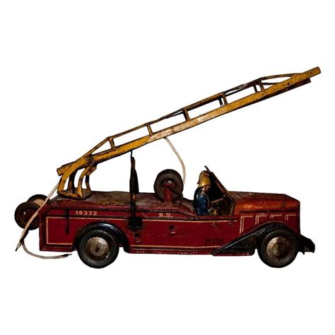 Vintage Toy, Tin Fire Truck, 1939 at 1stDibs | vintage fire truck toy, vintage toy fire truck ...